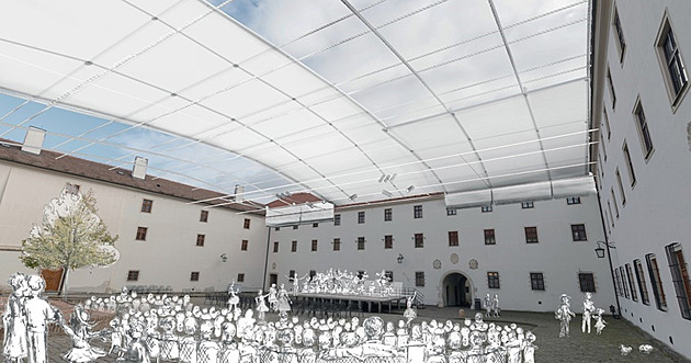 Brno kvůli kultuře plánuje zastřešit nádvoří Špilberku. Ukázalo návrhy